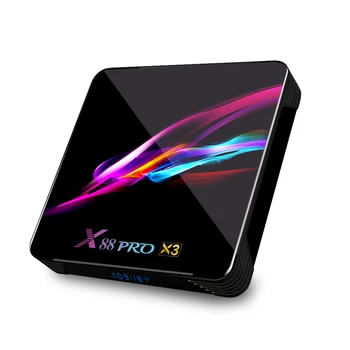 X88 PRO X3 Android 9.0 Cuadro de TV de Amlogic S905X3 Quad core 5G Wifi 4K 4 GB 32 GB de Google los Medios de comunicación de YouTube