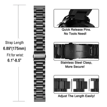 20mm 22mm Correa de reloj Samsung Gear Pulsera de la Pulsera de la Banda de negocios Correa de reloj Correa de Repuesto Para Samsung Galaxy Reloj 42mm/46mm