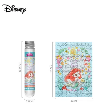 Disney 150 pieza de tubo de ensayo de rompecabezas de la princesa de la moda plana rompecabezas de mini tubo de ensayo de puzzle