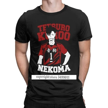 Los Hombres Tetsuro Kuroo Anime Haikyuu Camiseta De Bokuto De Voleibol De La Manga De La Ropa Vintage Cuello Redondo Camisetas Exclusivas Camiseta