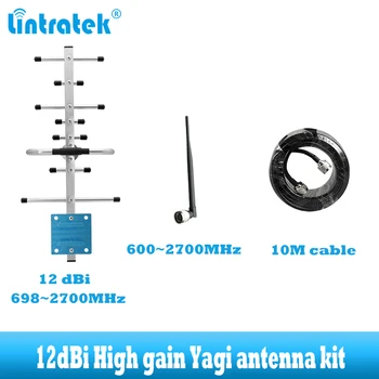 2g 3g 4g kit de antena para celulares amlifier 698~2700MHz Yagi antena de 12dBi para Móvil celular amplificador de señal GSM, LTE, WCDMA, CDMA