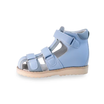 Sandalias de niños Chicos Chicas Ortopédico de Verano de Cuero Cerrado-Dedo del pie de la Moda Plana Talón Sandalias Casual Zapatos de Deporte para Niños de Bebé