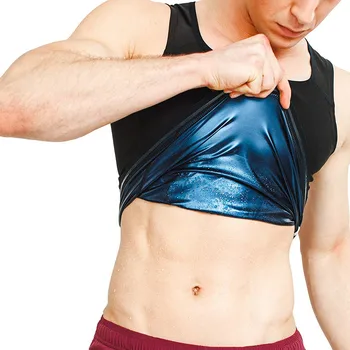 Gimnasio Sudor Chaleco camiseta de Deportes Fajas Para Hombres Calientes captura de Calor de Compresión Gimnasio Fitness Top sin Mangas de la Ropa de Ejercicio