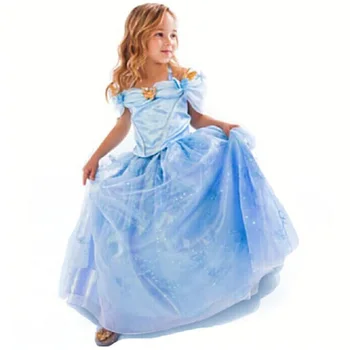 Las niñas Vestidos de Nuevo Anna ELSA Vestido de la Princesa de la Fiesta de la Boda Ropa de Flores Causal Vestido de Fiesta de Niñas de 3-10 años: