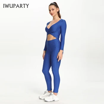 IWUPARTY nuevo Pocket Crujir de Jacquard de Yoga Pantalones de Cintura Alta del Gimnasio Polainas de Deporte de la Aptitud de las Mujeres de Entrenamiento Runnging Push Up Medias