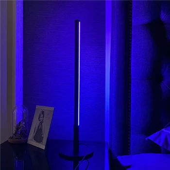 Nórdicos RGB LED de la Lámpara de la Mesa de Control Remoto Dormitorio Lámpara de la Mesita de la Sala Casa la Decoración de Interiores Tabla de Iluminación Luces de la Lámpara de Escritorio