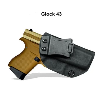 Táctica de la PDI KYDEX Pistolera Glock 43 Glock 43X de Airsoft Pistola de la Funda, Dentro de portación Oculta de Armas Caso de Accesorios de Caza