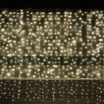 3x1/3x2/3x3m LED Carámbano Cadena de Luces de Navidad Luces de Hadas de la Guirnalda al aire libre de la Casa para el Año Nuevo Decoraciones de Navidad para el Hogar