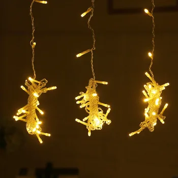 3x1/3x2/3x3m LED Carámbano Cadena de Luces de Navidad Luces de Hadas de la Guirnalda al aire libre de la Casa para el Año Nuevo Decoraciones de Navidad para el Hogar