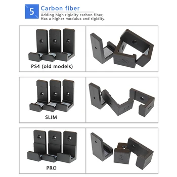 Soporte de pared para Rack Chip de Refrigeración del Soporte de la Pared de Palo Muelle Soporte Lanzador para PS4 para PS4 PRO/Slim de la Consola del Juego Colgando de la Impresión 3D de Plástico