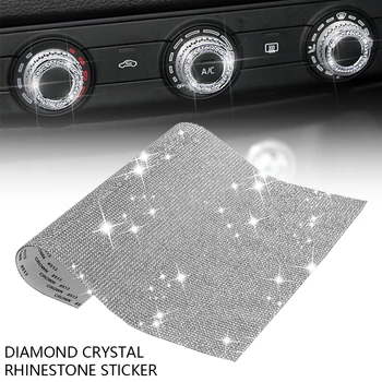 De Automóviles de BRICOLAJE de Diamante de Cristal de diamante de imitación de la etiqueta Engomada de la Hoja de Diamante Auto-Adhesivo de los Accesorios del Coche