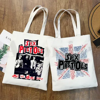 Sex Pistols Nostalgia Retro, Rock, Banda De Música De Ullzang Bolso De La Mujer Elegante Bolsa De Lona Casual Bolsas De Hombro De Las Compras De Las Niñas Bolso