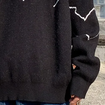 Hombres Sudadera Oversize Suelto Harajuku Tejer Suéter Masculino Retro Todos-partido de Simple Moda Streetwear Casual coreano Estilo para Hombre de la Ropa