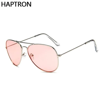 HAPTRON de Moda de gran tamaño color caramelo gafas de sol de las Mujeres de los Hombres de la Marca del Diseñador de Vasos Océano de Color Gafas de Sol amarillo/rosa de la lente