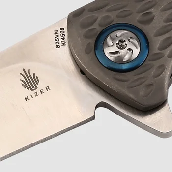 Kizer mini cuchillo plegable Ki4509 Sealion s35vn hoja de acero de titanio 6AL4V mango de alta calidad de la EDC, cuchillo de bolsillo al aire libre de la herramienta de mano