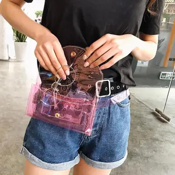 La Moda claro Playa Cinturón de Fanny Packs de Mujer de Verano de Nueva 2019 PVC, Bolsos de las Mujeres Señoras Niñas Transparente Jelly Pecho Bolsos