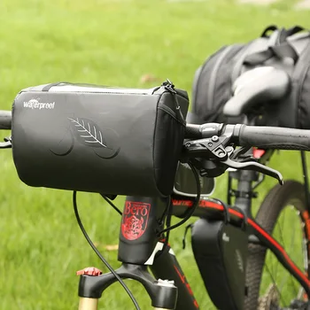 Bolsa de moto impermeable manillar delantero de la bolsa de pantalla táctil bastidor de tubo de la bolsa multifuncional de MTB de la bicicleta frente del tubo de la bolsa de equipos de equitación