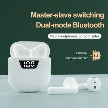 TWS Mini V5.0 Bluetooth de los Auriculares de la Verdadera Inalámbrico de Auriculares Estéreo 3D de Sonido Auriculares Auriculares con Micrófono Dual Con la Carga de Bbox