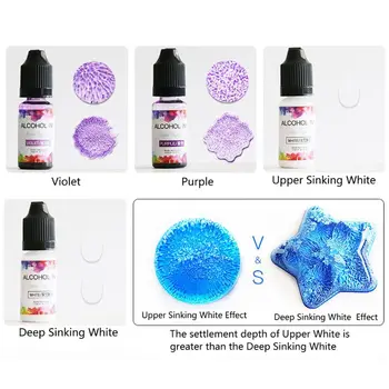 Nuevo 24 Colores 10ML de Arte de la Tinta de Alcohol de Resina, Pigmento Kit de Resina Líquida Colorante de la Tinta del Tinte de Difusión de los rayos UV de la Resina Epoxi para la Fabricación de Joyas