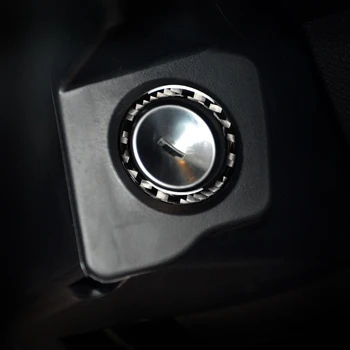 Interior del coche Accesorios Llave de Encendido Anillo de Cubierta de Fibra de Carbono Decoración Pegatinas Para Jeep Wrangler JK 2008-17 un auto-estilo