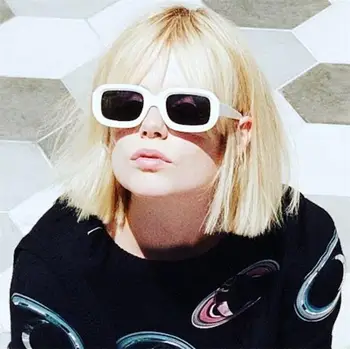 De lujo 2018 nuevas gafas de sol de las mujeres de la Marca del diseñador de la Plaza de gafas gafas de sol de las señoras de la vendimia rojo marco grande de la moda de gafas UV400