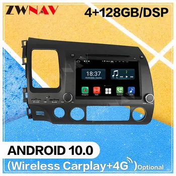 128GB Carplay Android 10.0 pantalla del Reproductor de DVD para Honda CIVIC 2006 2007 2008 2009 2010 2011 GPS Auto de Radio de Audio Estéreo de la unidad principal