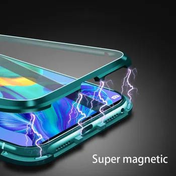 Magnético de Metal de Doble cara de Cristal de la caja del Teléfono De Huawei Honor Mate 30 20 Lite P30 P20 P40 Pro 8X 9X Y9 Primer P Smart Z 2019 Cubierta