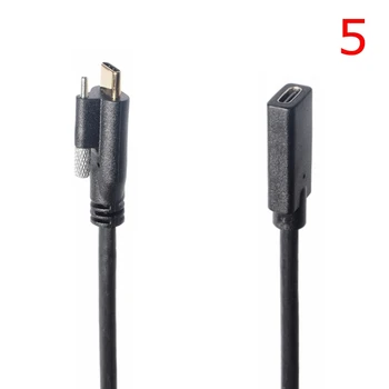 Usb cable de un Solo Tornillo de Bloqueo de USB 3.1 Tipo C macho hembra a hembra, con Panel de Montaje en el Orificio del Tornillo del Cable de extensión USB a usb c