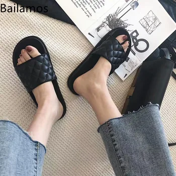 Bailamos 2021 COMPLEMENTOS de Moda de Goma Suave Casual Zapatos de Mujer Zapatillas de Casa Negro Chanclas Mujer Cubierta Lindo Diapositivas Femenino Slippe