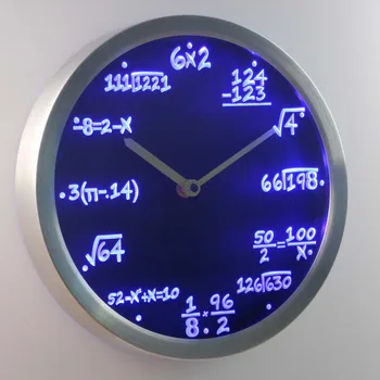 Nc0461 la Clase de Matemáticas Álgebra Fórmula Maestra de Matemáticas de regalo de Luz de Neón del LED Reloj de Pared