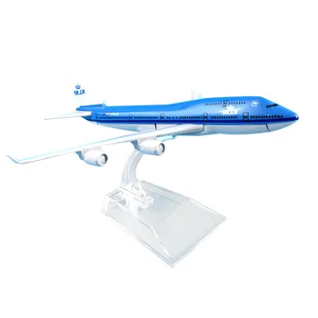 1/400 16cm Fundido a presión de Aire de Avión de KLM Boeing 747 Avión Avión Modelo de Regalos de Escritorio Decoración
