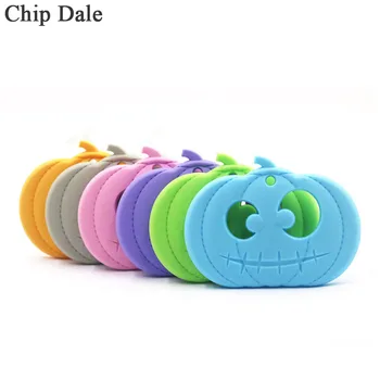 Chip Dale 1pc Libre de BPA de Silicona Mordedores de Calabaza Diseño de la Dentición Collar de la Ducha del Bebé Juguetes de Halloween Regalos de dibujos animados Chupadero