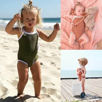 PUDCOCO Recién nacido Niño Niña trajes de baño Traje de baño de Una pieza Bikini ropa de playa Sunsuit 0-24M