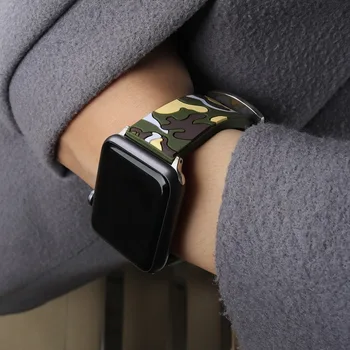 Suave de Silicona Banda de Deportes para el Apple Watch Series 1 2 3 4 38MM 42MM Reloj de la Correa de 40 MM 44 MM iWatch 5 de la Pulsera de los accesorios