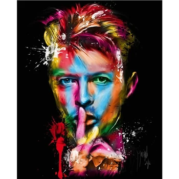 5D Bricolaje Diamante Pintura Pintado de David Bowie hombres Plena Plaza de la Costura Decoración del Hogar de punto de Cruz de la Artesanía del Bordado Mosaico
