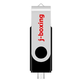 J-boxeo Negro OTG флешки 16GB Dual Port Pendrive de 16 gb Micro USB, Unidades Flash флешка disco usb para Android Samsung Huawei Tabletas