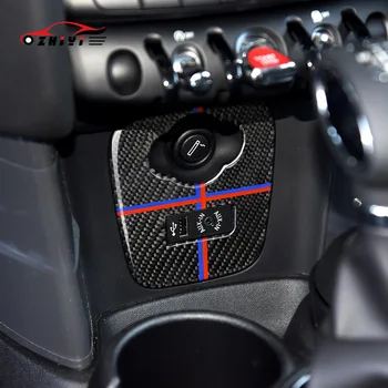 3D de fibra de carbono es adecuado para BMW MiniCooper JCW F55 F56 encendedor de cigarrillos de la cubierta de la decoración del coche de modificación de accesorios