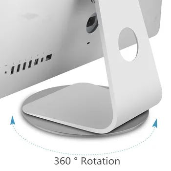 Rotación de 360 Monitor de la Computadora de la Base de Disco antideslizante Portátil de Aleación de Aluminio de Soporte de Muelle para Apple iMac de Televisión Proyector