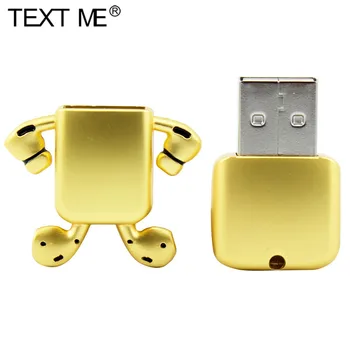 El TEXTO ME Metal Amarillo USB 2.0 Pendrive Unidad Flash de 64 gb 32 GB 16 GB 8 GB 4 GB Nueva memoria USB del Metal del Oro Negro