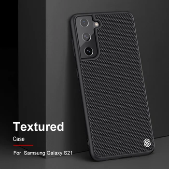 Para Samsung Galaxy S21case NILLKIN con Textura de Fibra de Nylon Duradero antideslizante Fino y Ligero de la Cubierta Trasera Para Samsung S21 plus Ultra S21