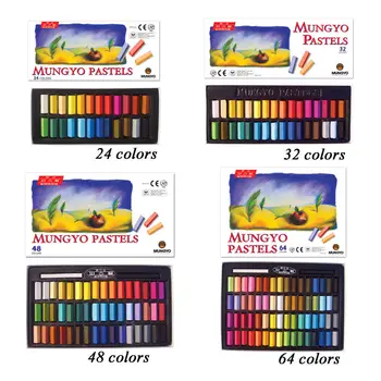 Mungyo Pasteles Suaves de 24 o 32 o 48 o 64 Cuadrado de color Tipo de Pastel, Dibujo, Arte