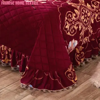 Floral Duvet Cover set Queen King Size 4/6Pcs de Terciopelo Shaggy juego de Cama Suave y Cálida en Invierno Edredón Cubierta Acolchado Colcha