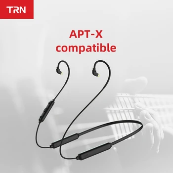 TRN BT3S Inalámbrica Bluetooth 4.2 APT-X Cable de los Auriculares de alta fidelidad 2Pin/MMCX Para Revonext dlls de qt5 TRN X6/IM2/V80/IM1 Estaño T2
