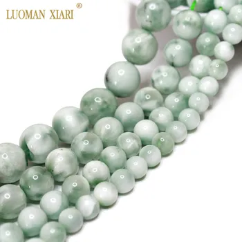 Nuevo Top AAA Natural de Rusia Verde Angelite Ronda de Cuentas de Piedra Para la Fabricación de la joyería de BRICOLAJE Pulsera del Collar de la 4/6/8/10/12mm