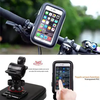 6.0 pulgadas Impermeable de la Bici de la Bicicleta del Teléfono Móvil Titular de Soporte de Montaje del Manillar de la Motocicleta de la Bolsa Para el iPhone XS MAX Samsung, LG, Huawei