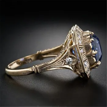 2020 de la Vendimia anillo de la plata Esterlina 925 de Zafiro Diamante de Compromiso de la Boda Banda de Anillos para las mujeres de los hombres del Dedo del Partido de la Joyería