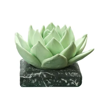 Gel de sílice 3D moldes de plantas Suculentas de silicona jabón molde hecho a mano de la vela de aroma de moldes Artesanales de resina moldes de arcilla HC0036