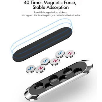 Magnético de Teléfono para Coche Titular de Panel Mini Tira de la Forma del Soporte Para el iPhone de Samsung, Xiaomi Imán de Metal del Coche del GPS de Montaje para Pared