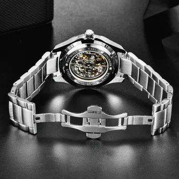 PAGANI DISEÑO de la Marca Empresarial Reloj Mecánico de los Hombres de Lujo de Acero Inoxidable 100M Impermeable Automático Esqueleto de Deportes Relojes de Pulsera