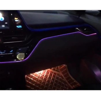 PMFC Decorativas LED en el Panel de Instrumentos Luz de Luz Ambiental Atmósfera Interior de la Lámpara Azul Hielo/64 Colores Para Toyota C-HR 2018 19 20